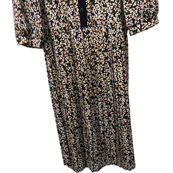Vintage floral fit and flare maxi dress sz L - Picture 2 of 6